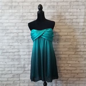 Ombre Strapless Sparkly Dress